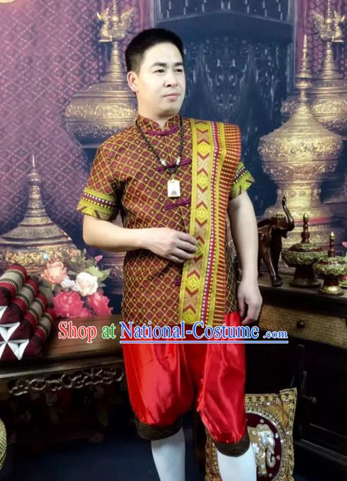 Top Traditional National Thai Costumes Garment Dress Thai Traditional Dress Dresses Wedding Dress Complete Set for Men Boys Youth Kids Adults