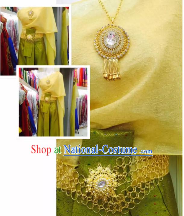 Traditional National Thai Garment Dress Thai Traditional Dress Dresses Wedding Dress online for Sale Thai Clothing Thailand Clothes