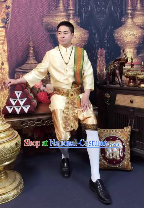 Top Traditional National Thai Garment Dress Thai Traditional Dress Dresses Wedding Dress Complete Set for Men Boys Youth Kids Adults