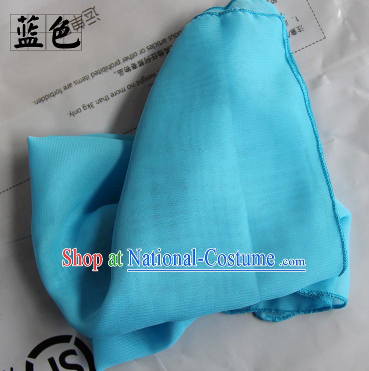 Blue Chinese Classcial Dancing Props Handkerchief