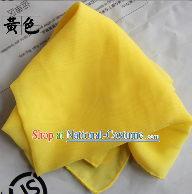 Yellow Chinese Classcial Dancing Props Handkerchief