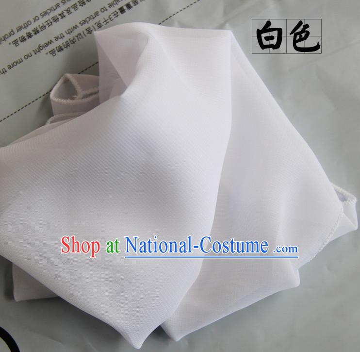 White Chinese Classcial Dancing Props Handkerchief