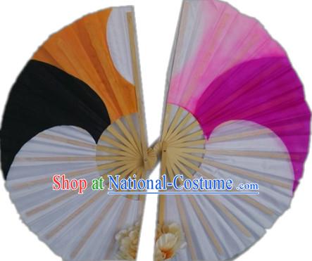 Traditional Hands Painted Chinese Fans Oriental Fan Folk Dance Hand Fan Dance Ribbons Cultural Dances