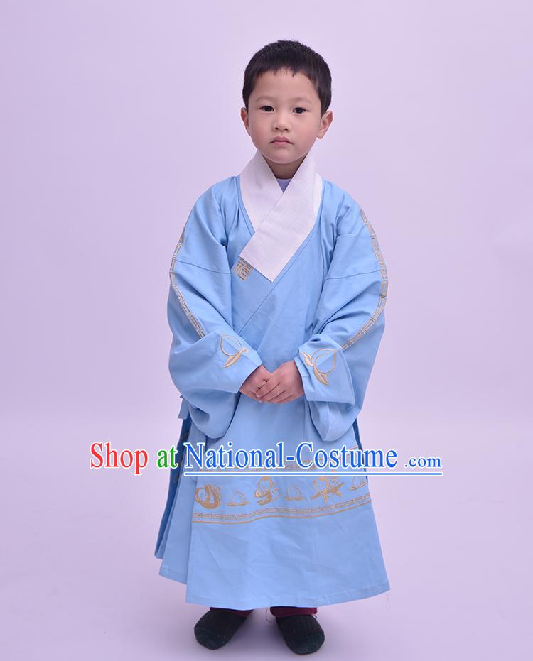 Traditional Hanfu Clothing Dress Buy Male Costume Robe Kimono Dress and Hat Complete Set for Kids Boys