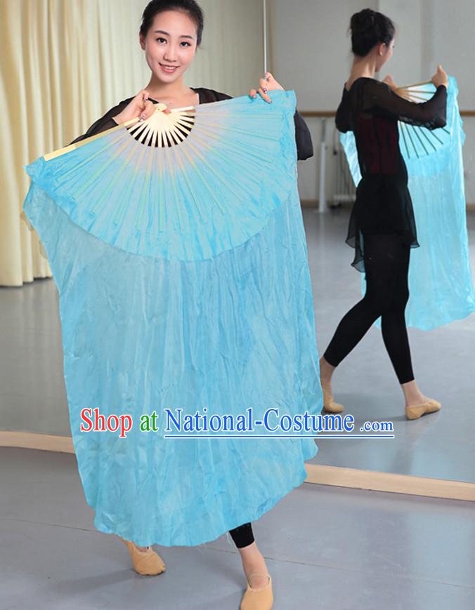 Professional Traditional Chinese Beijing Dance Academy Two Layers Pure Silk Dance Fan