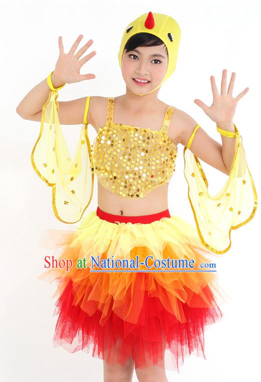 Chinese Competition Dance Costumes Kids Dance Costumes Folk Dances Ethnic Dance Fan Dance Dancing Dancewear for Children