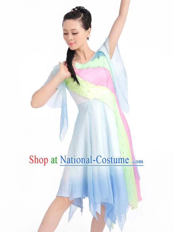 Chinese Competition Stage Classical Dance Costumes Female Dance Costumes Folk Dances Ethnic Dance Fan Dance Dancing Dancewear for Women