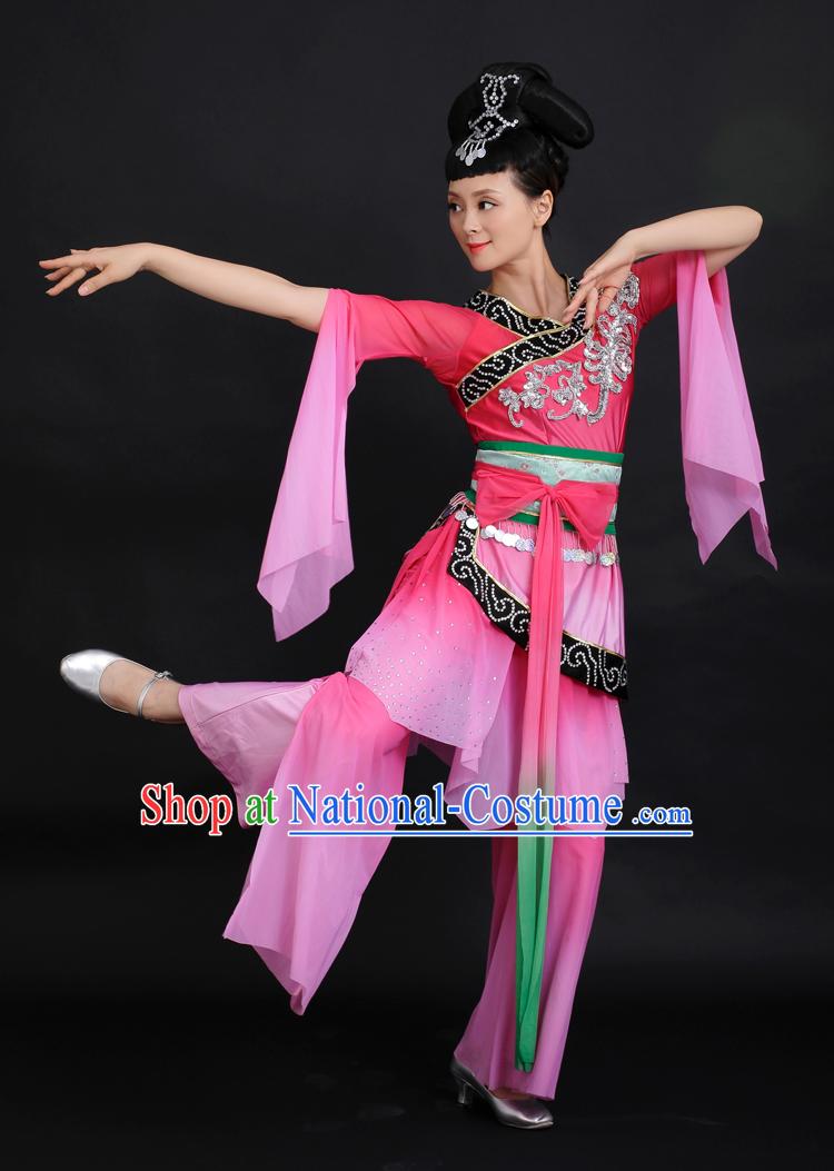 Chinese Competition Stage Fairy Dance Costumes Female Dance Costumes Folk Dances Ethnic Dance Fan Dance Dancing Dancewear for Women