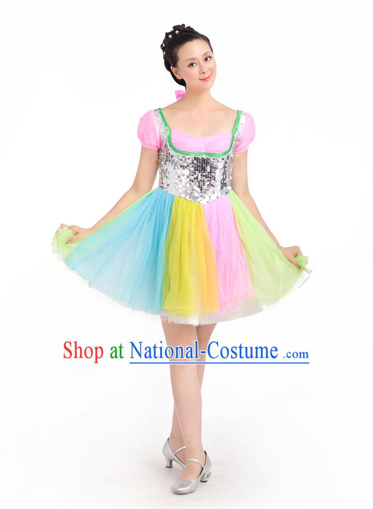 Chinese Competition Stage Dance Costumes Female Dance Costumes Folk Dances Ethnic Dance Fan Dance Dancing Dancewear for Women