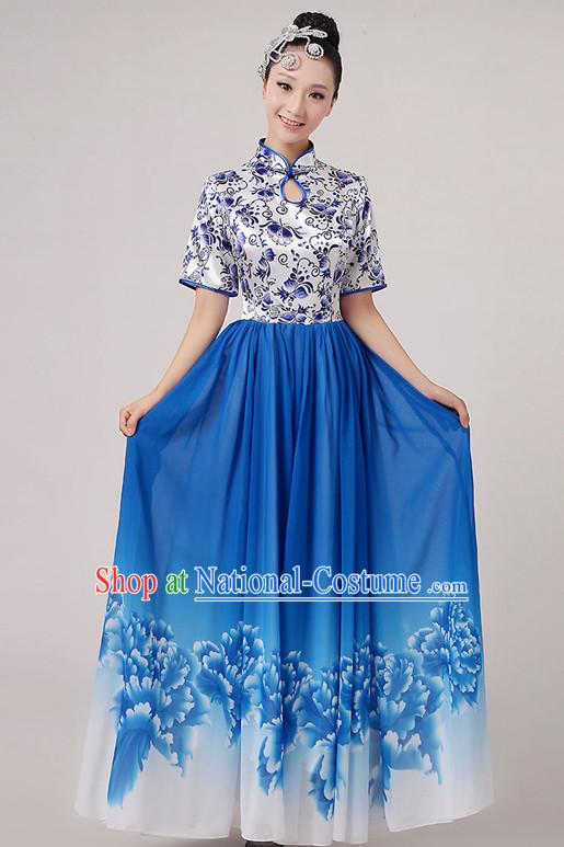 Traditional Chinese Dancewear Costumes Dancer Costumes Girls Dance Lyrical Dance Costume Ballroom Comtemporary Recital Dancewear Costume