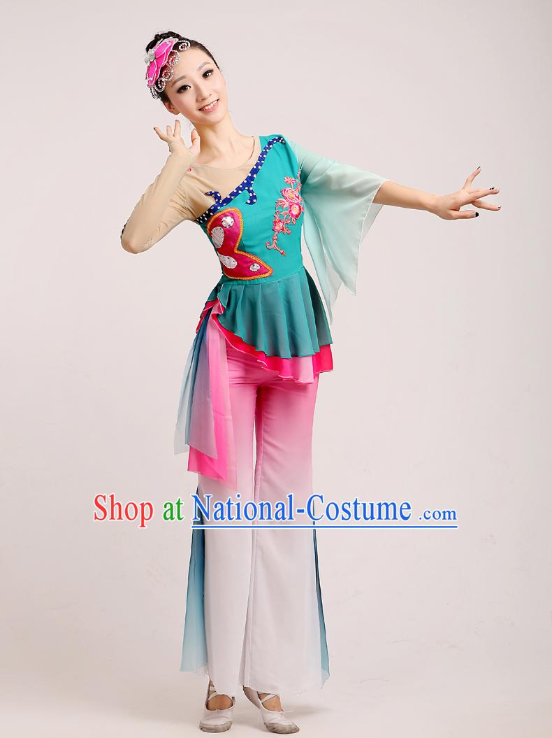 Traditional Chinese Dancewear Costumes Dancer Costumes Girls Dance Lyrical Dance Costume Ballroom Comtemporary Recital Dancewear Costume