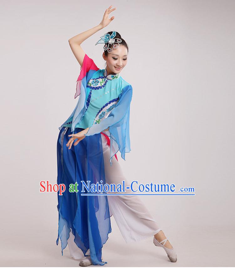 Traditional Chinese Dancewear Costumes Dancer Costumes Girls Dance Lyrical Dance Costume Ballroom Comtemporary Recital Dancewear Costume