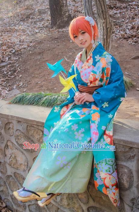 Traditional Japanese Style Kimono Cosplay Dress for Women