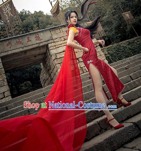 Traditional Chinese Style Sexy Cheongsam Cosplay Dress for Women