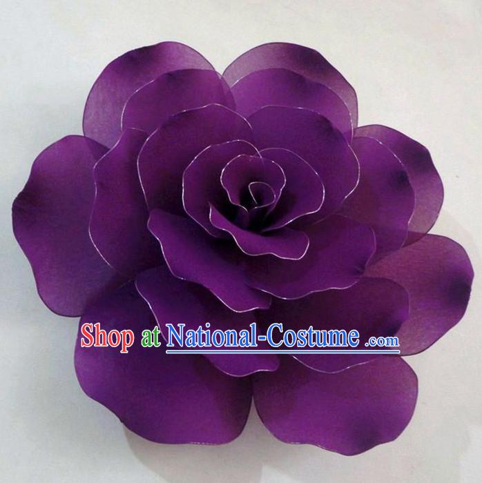 Purple Traditional Chinese Stage Performance Flower Props