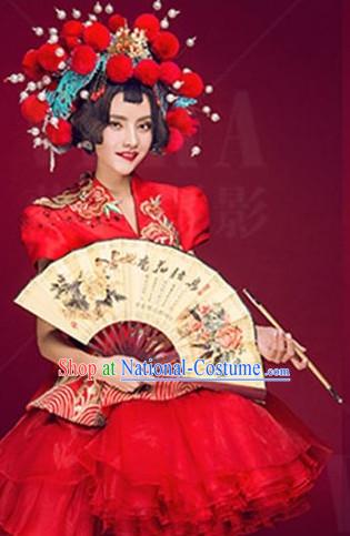 Traditional Chinese Opera Hat Hair Jewelry Hairpieces