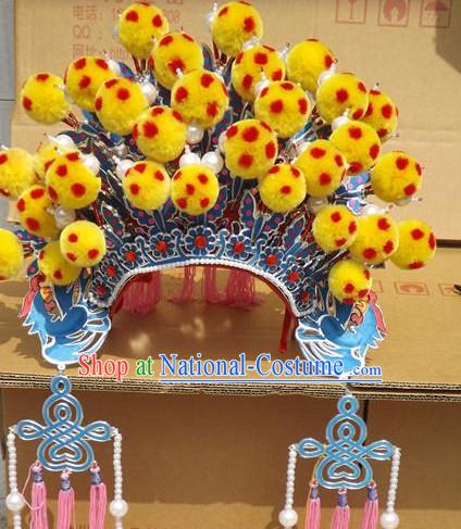 Traditional Chinese Opera Hat Hair Jewelry Hairpieces