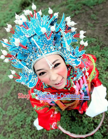 Traditional Chinese Opera Hat Hair Jewelry Hairpieces Phoenix Crown