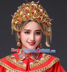 Traditional Chinese Bridal Hat Headdress for Women