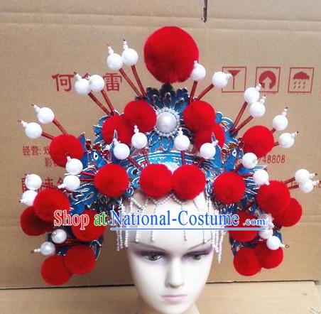 Traditional Chinese Opera Hat Hair Jewelry Hairpieces