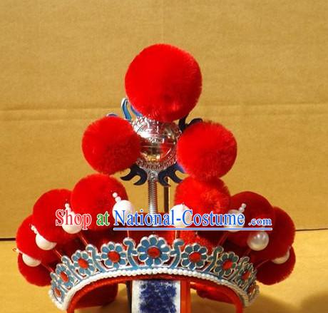 Traditional Chinese Opera Hat Hair Jewelry Hairpieces