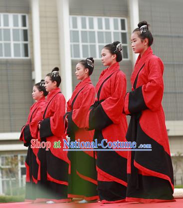 Ancient Chinese Clothing and Hair Jewelry Complete Set for Women