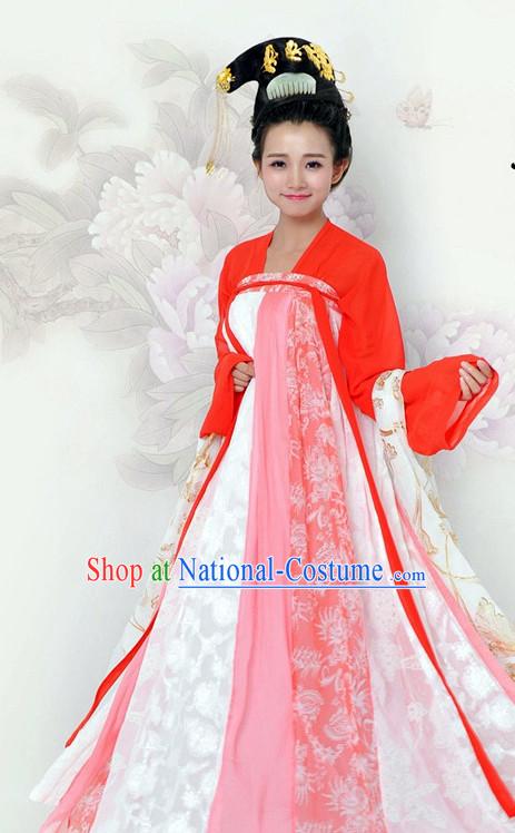 Ancient Chinese Clothing and Hair Jewelry Complete Set for Women