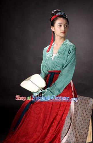 Ancient Chinese Clothing and Hair Jewelry Complete Set for Women