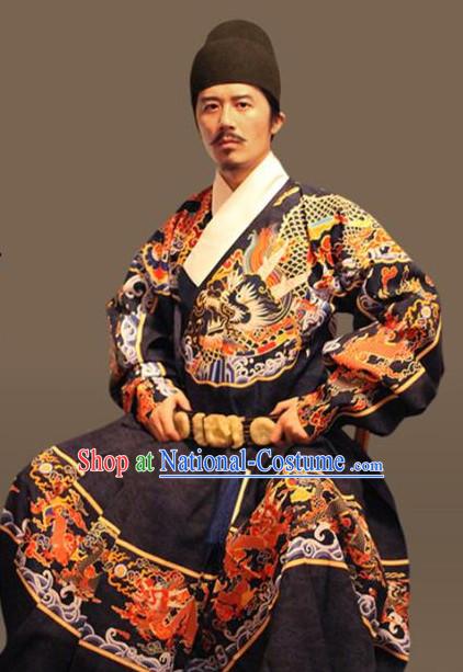 Ancient Chinese Clothing and Hair Jewelry Complete Set for Men