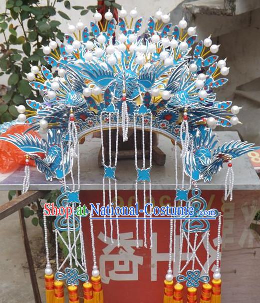 Top Chinese Headdress Opera Stage Performance Phoenix Crown Hat for Adults Kids Children Women Girls