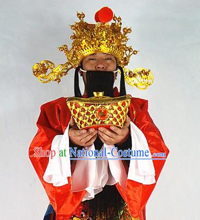 Chinese Headdress Cai Shen Ye Hat for Men