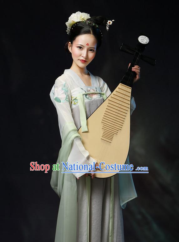 Asian Chinese Tang Dynasty Hanfu Dress Costume Clothing Oriental Dress Chinese Robes Kimono for Women Gilrls Adults Children