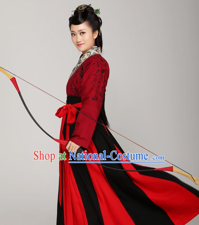 Asian Chinese Han Dynasty Hanfu Dress Costume Clothing Oriental Dress Chinese Robes Kimono for Women Gilrls Adults Children