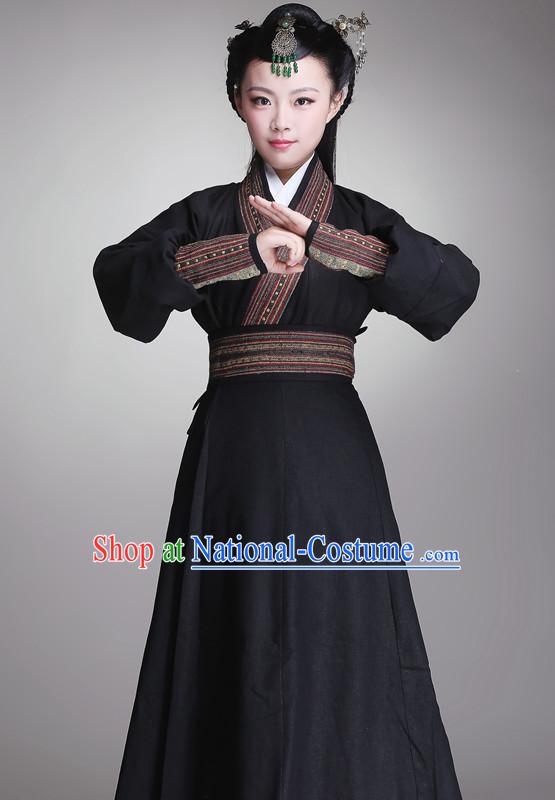 Asian Chinese Han Dynasty Hanfu Dress Costume Clothing Oriental Dress Chinese Robes Kimono for Women Gilrls Adults Children