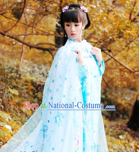 Asian Chinese Han Dynasty Hanfu Dress Costume Clothing Oriental Dress Chinese Robes Kimono for Women Gilrls Adults Children