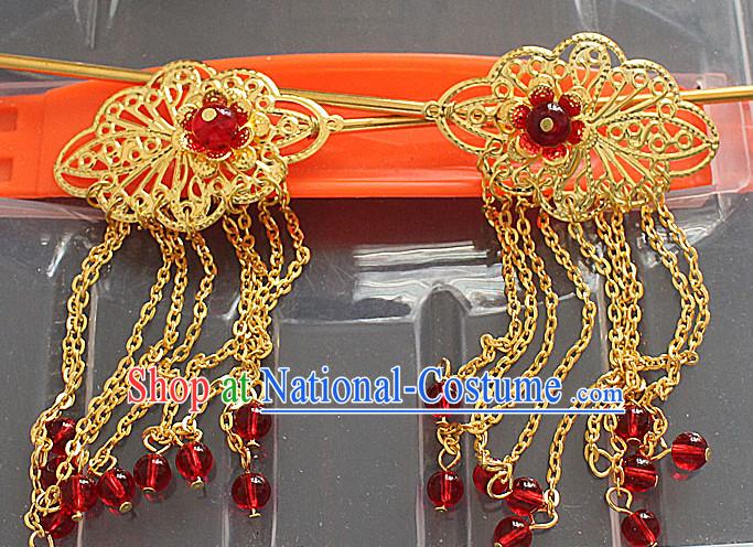 Chinese Ancient Flower Headdress Hairpin Headwear Jewelry for Women Girls