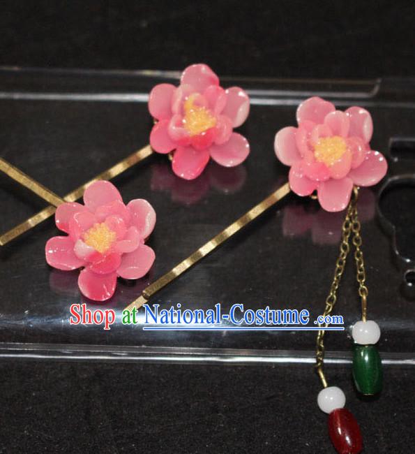 Chinese Ancient Flower Headdress Hairpin Headwear Jewelry for Women Girls