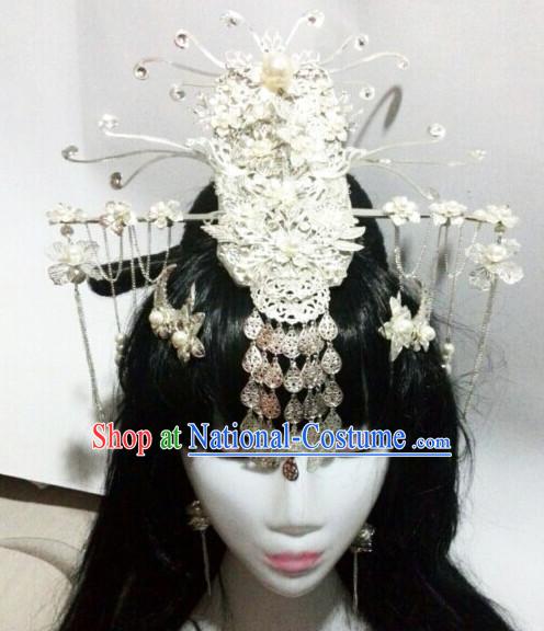 Chinese Ancient Empress Princess Queen Hair Accessories Headdress Hairpin Headwear Jewelry for Women Girls