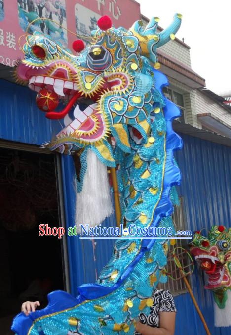 Top Best Blue Gold Beijing Olympic Games Opening Ceremony Dragon Dancing Costumes Complete Set