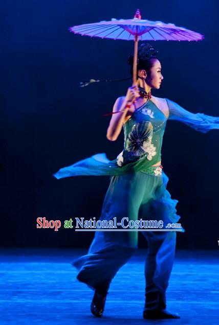 Traditional Chinese Classical Dancing Dancewear Umbrella Dance Costumes for Women