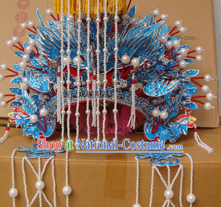 Chinese Beijing Opera Crown Coronet Headpieces Headwear Headdress Hat Phoenix Crown Coronet