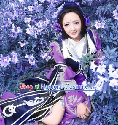 Chinese Superhero Cosplay Costumes and Headdress Complete Set for Women