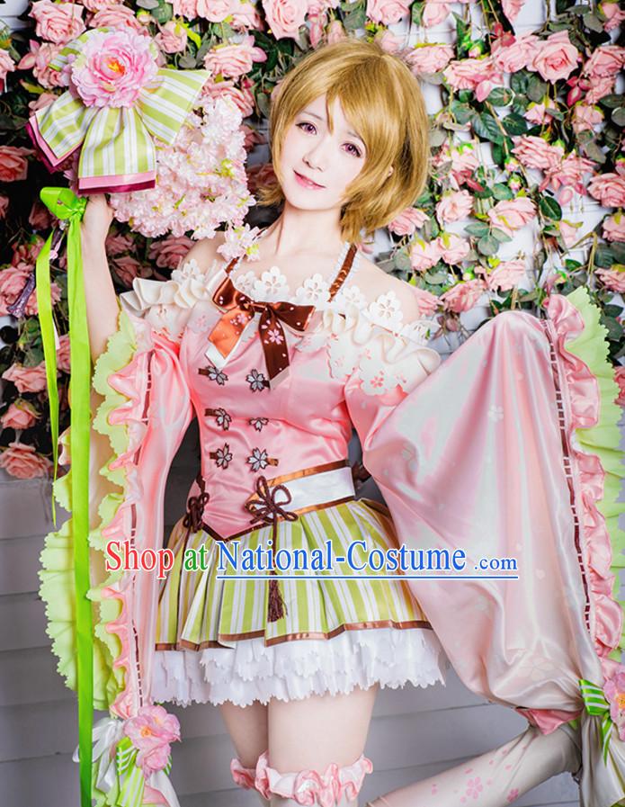 Chinese Cute Cosplay Costumes and Headdress Complete Set for Women