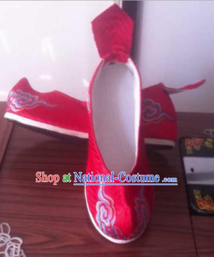 Handmade Classical Bow Wedding Shoes for Women and Girls