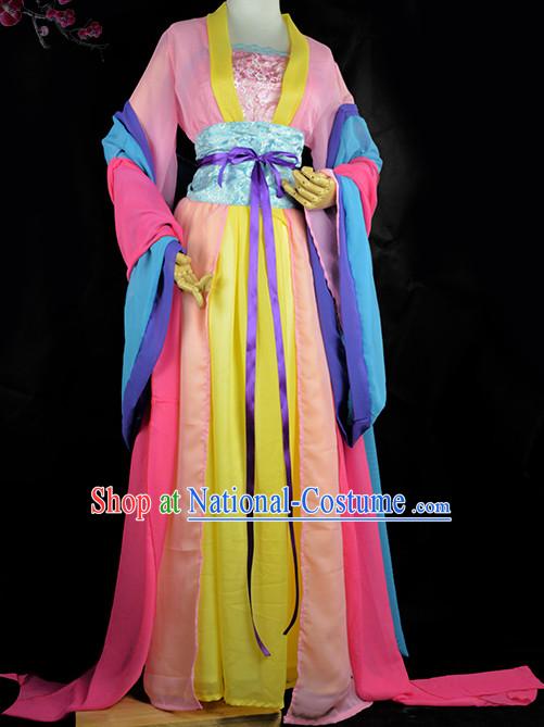 Chinese Traditional Servant Costumes Complete Set for Girls Women