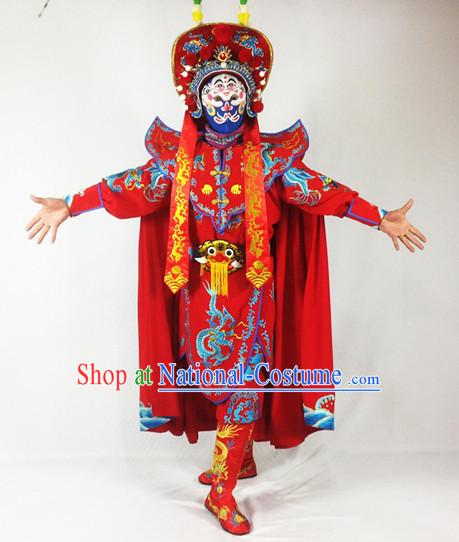 Chinese Bian Lian Mask Change Changing Costumes Helmet Masks Complete Set for Men