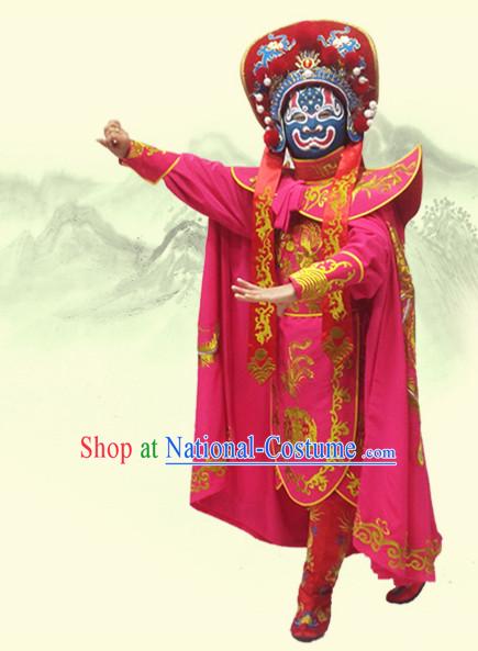 Chinese Bian Lian Mask Change Costumes Helmet Masks Complete Set for Men