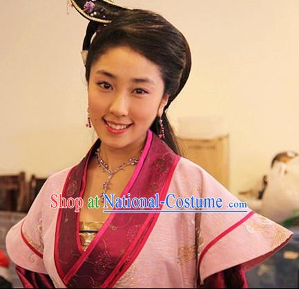 Chinese Ancient Type of Black Wigs and Hair Clips for Women