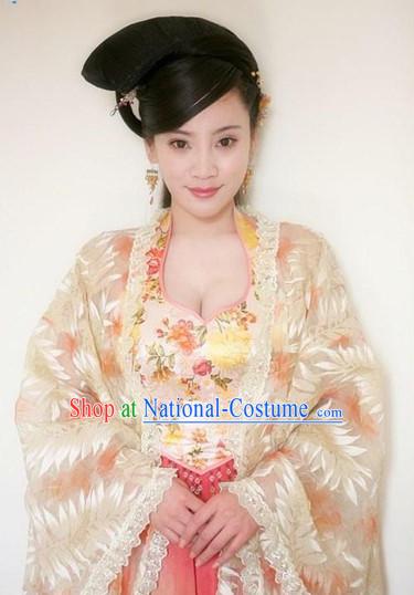 Chinese Classic Type of Black Royal Women Long Wigs and Hair Clips for Women