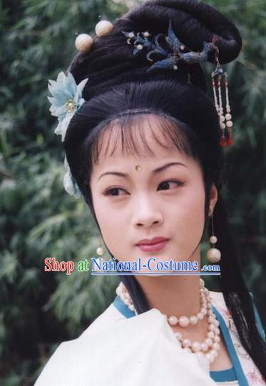 Journey to the West Drama Fairy Black Wigs and Hair Accessories for Women